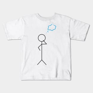 Thinking stickman Kids T-Shirt